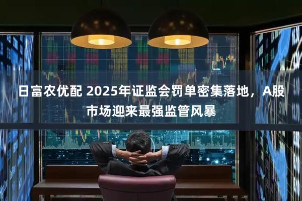 日富农优配 2025年证监会罚单密集落地，A股市场迎来最强监管风暴
