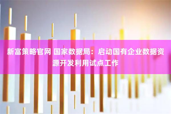 新富策略官网 国家数据局：启动国有企业数据资源开发利用试点工作