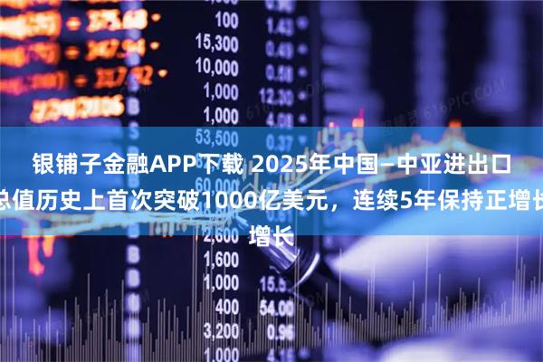 银铺子金融APP下载 2025年中国—中亚进出口总值历史上首次突破1000亿美元，连续5年保持正增长